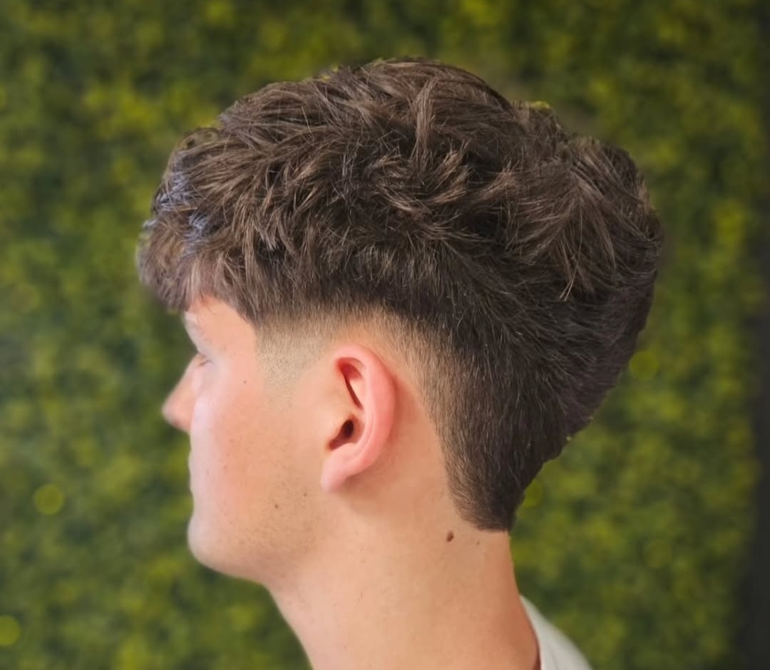 Getextureerde bovenkant met een fade, voor de groene haagwand